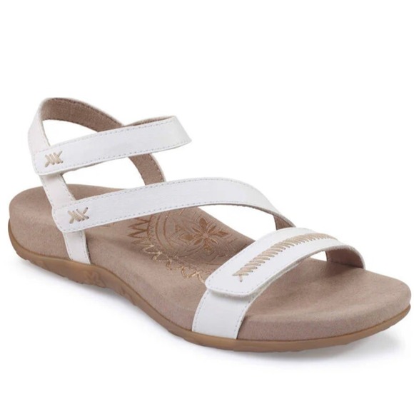 Aetrex Shoes - Aetrex Gabby Adjustable Quarter Strap Sandals White Womens 9 UK 7 EU 40